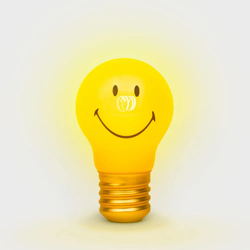 Suck UK Cordless Smiley Rechargeable Lightbulb